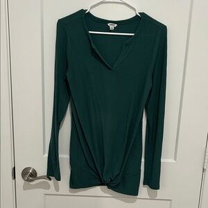 Maternity Forest Green Long Sleeve Top